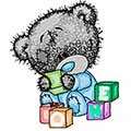 Bear play machine embroidery design